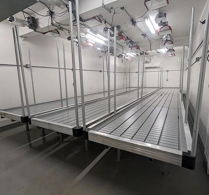 Hortitech 5' Wide Rolling Bench - 1.5'-2' Adjustable Height