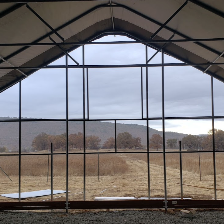 Two Steel Greenhouse End Walls (Both Sides of Structure)