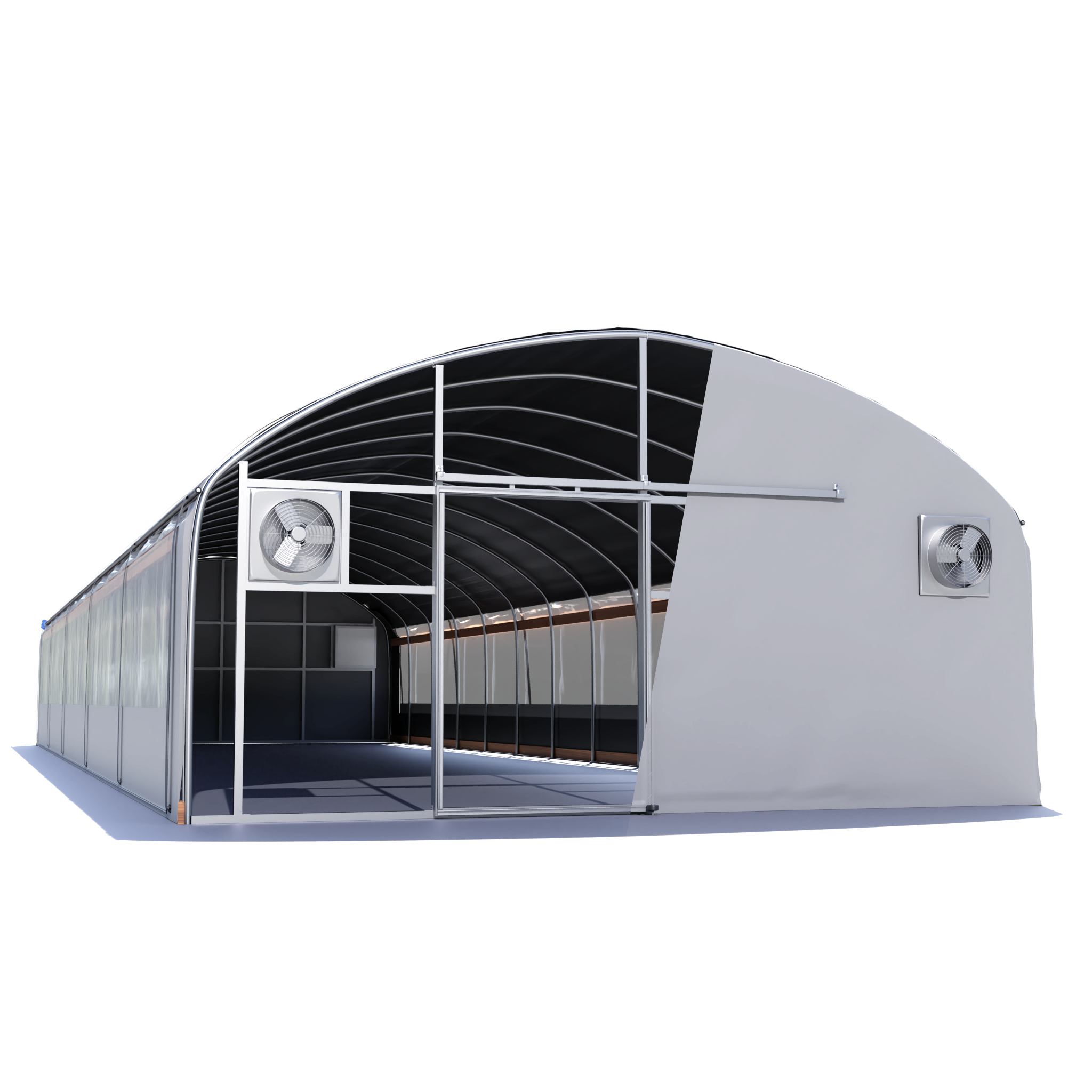 Hortitech 20'x45' Quonset Auto External Light Deprivation Greenhouse