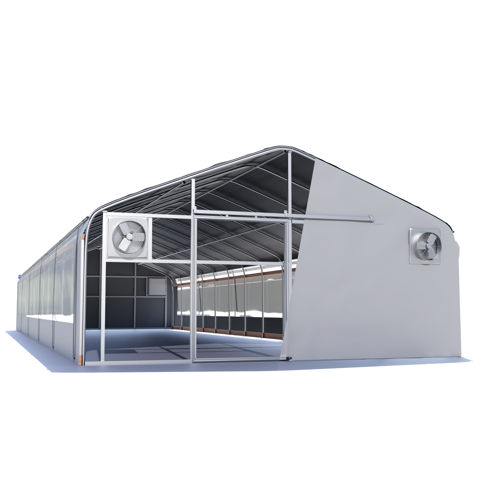 Hortitech 20'x96' Semi-Gable Auto External Light Deprivation Greenhouse