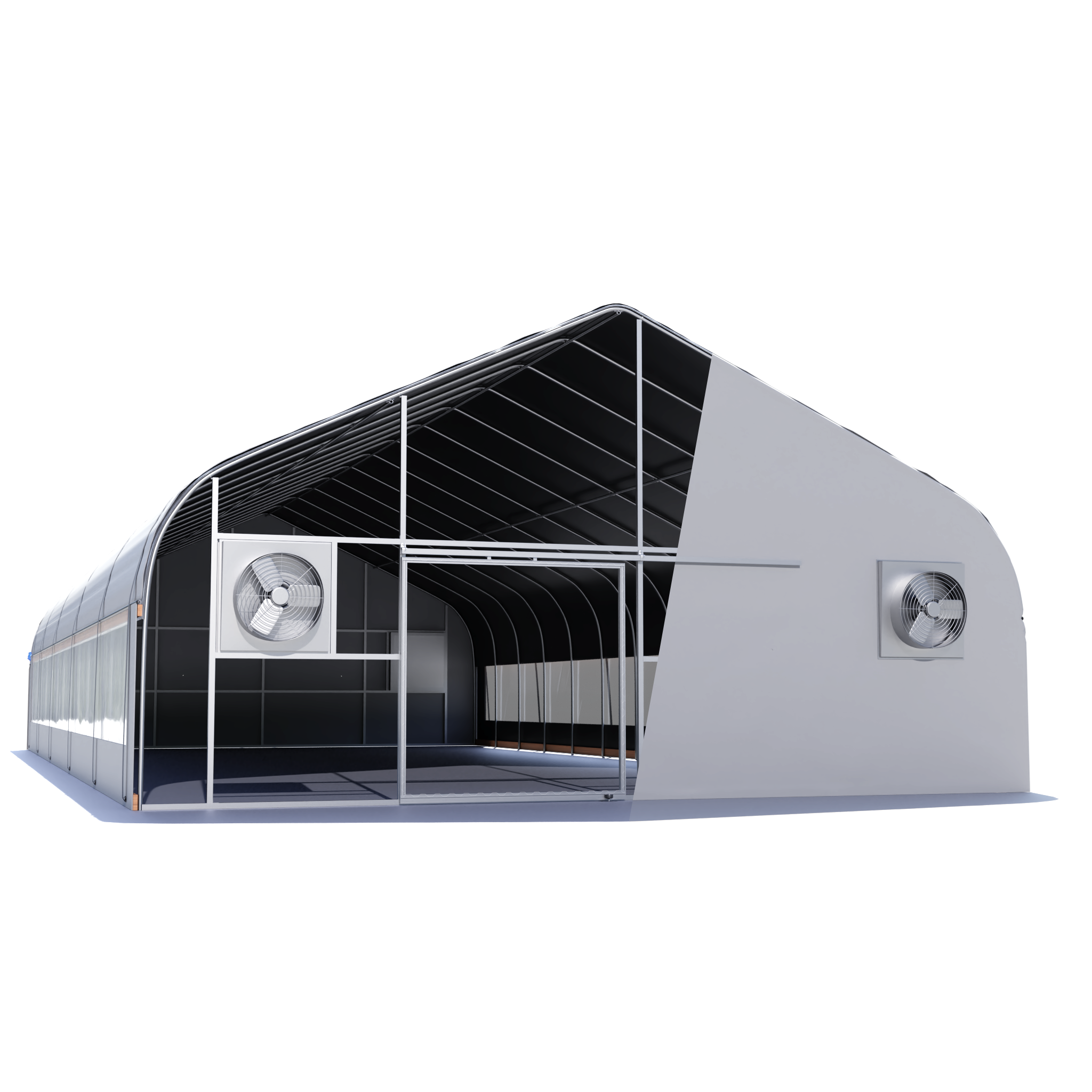 Hortitech 30'x48' Semi-Gable Auto External Light Deprivation Greenhouse